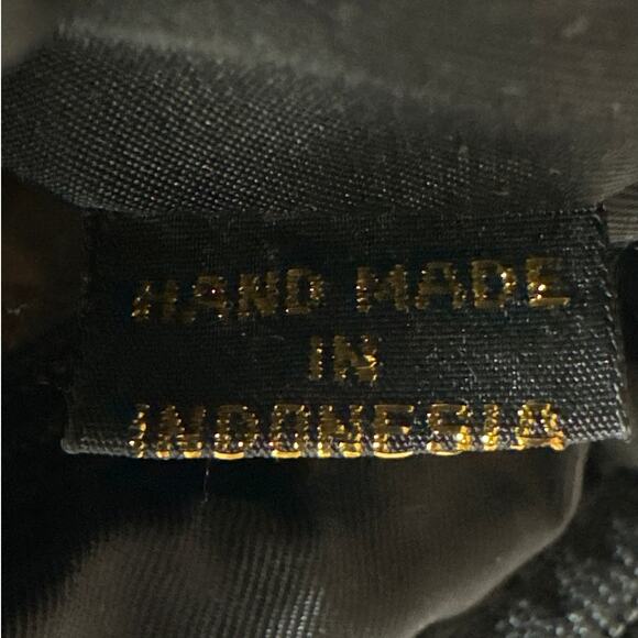 The Sak Crocheted Mini Bag Crossbody Shoulder Purse Bag Black Travel Small Boho - Picture 11 of 13